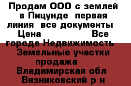 Продам ООО с землей в Пицунде, первая линия, все документы › Цена ­ 9 000 000 - Все города Недвижимость » Земельные участки продажа   . Владимирская обл.,Вязниковский р-н